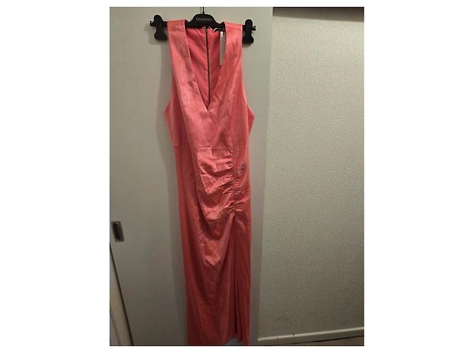 Alice + Olivia Langes Rosa Kleid mit Schlitz Pink - Ansicht 8