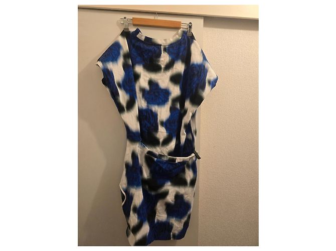 Abito Kenzo stampa floreale blu e bianco - vista 12