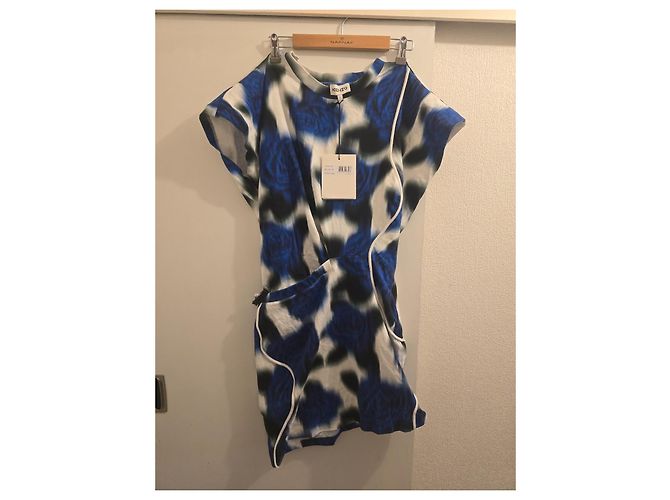 Abito Kenzo stampa floreale blu e bianco - vista 13