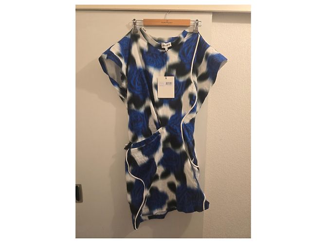 Abito Kenzo stampa floreale blu e bianco - vista 14
