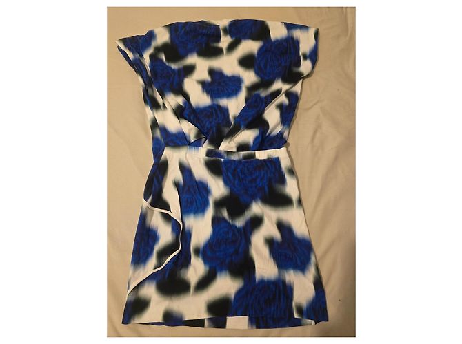 Abito Kenzo stampa floreale blu e bianco - vista 7