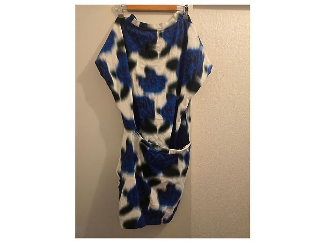 Abito Kenzo stampa floreale blu e bianco - vista 8