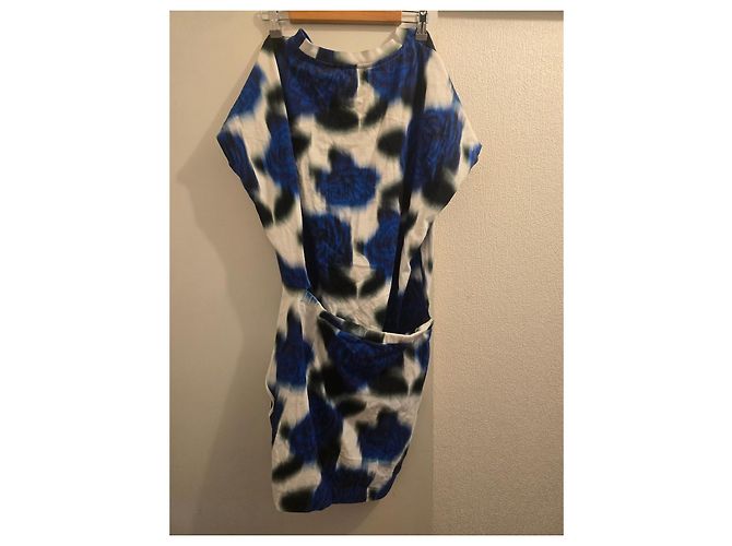 Abito Kenzo stampa floreale blu e bianco - vista 9