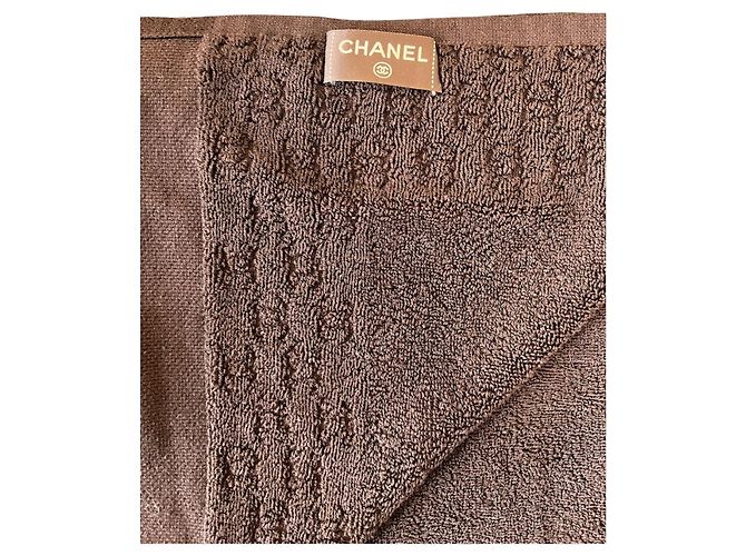 Serviette de plage en coton Chanel Noire - vue 4