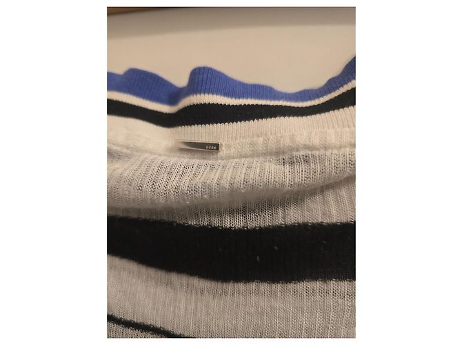 Hugo Boss BOSS Jersey de punto a rayas Castaño Negro Blanco Azul - vista 2