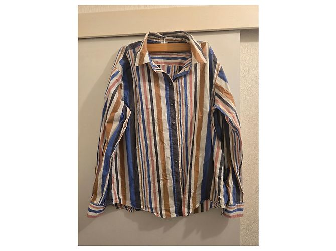 Hugo Boss BOSS Camicia a righe multicolore Marrone Rosa Bianco Blu Grigio - vista 3