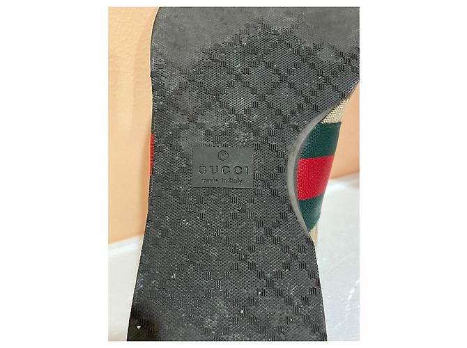 Sneakers Gucci in Tela Monogram con Striscia Web Marrone Multicolore - vista 16