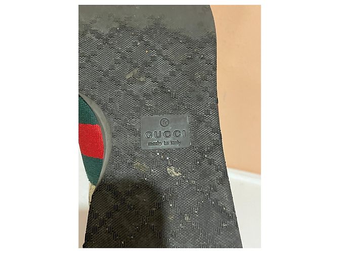 Sneakers Gucci in Tela Monogram con Striscia Web Marrone Multicolore - vista 17