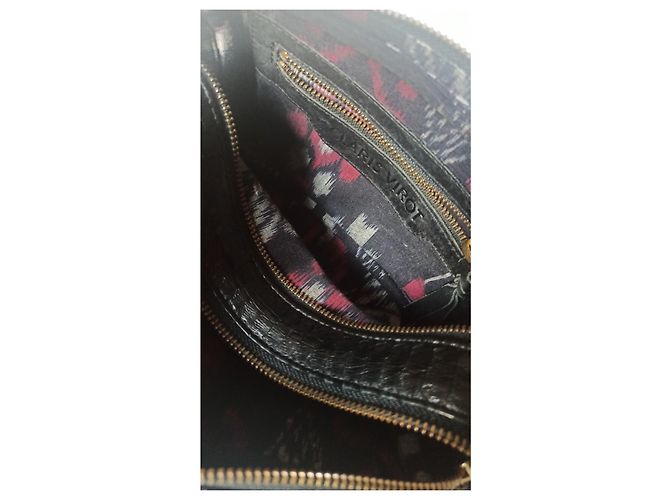 Claris Virot Lily Noir Python Leder Handtasche Schwarz - Ansicht 5