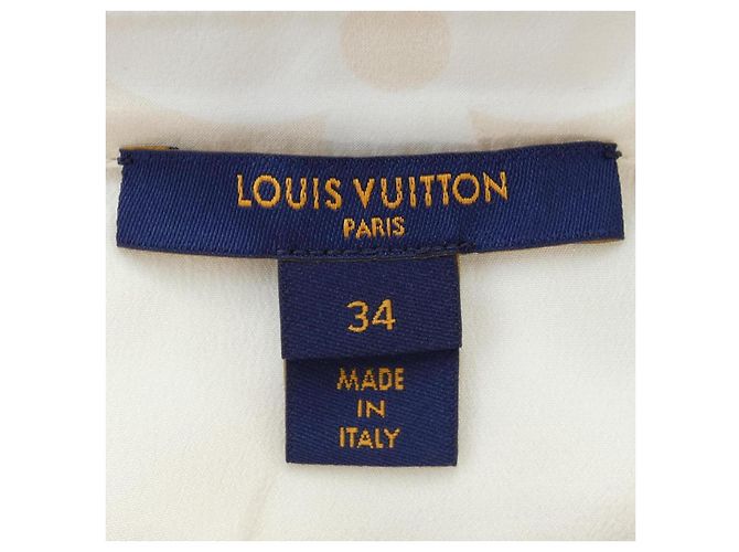 Vestido de seda Louis Vuitton Beige - vista 4
