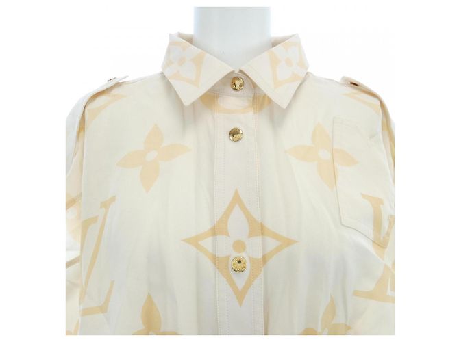 Vestido de seda Louis Vuitton Beige - vista 5
