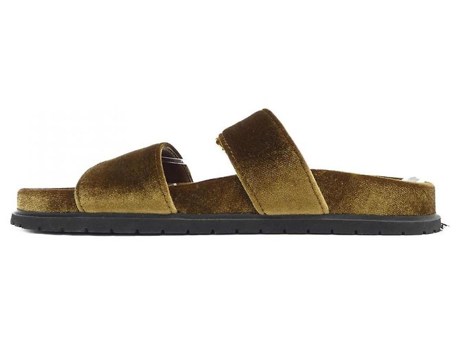 Prada Samt-Sandalen Braun - Ansicht 2