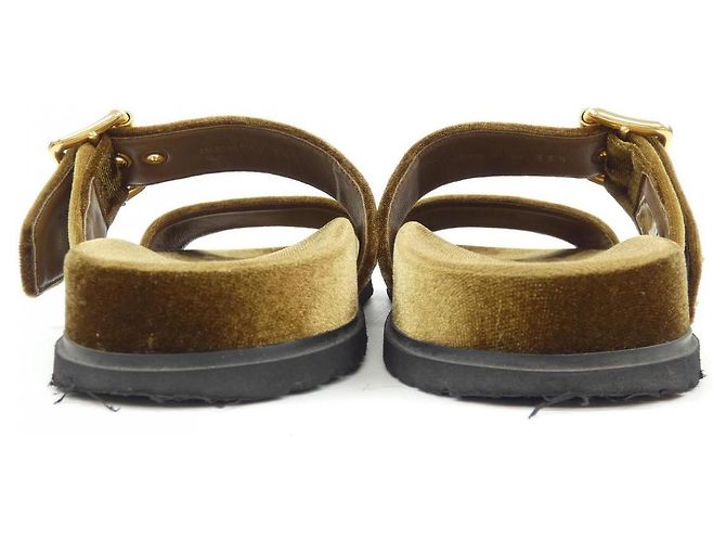 Prada Samt-Sandalen Braun - Ansicht 5