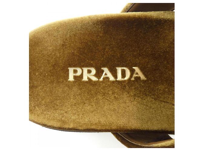 Prada Samt-Sandalen Braun - Ansicht 6