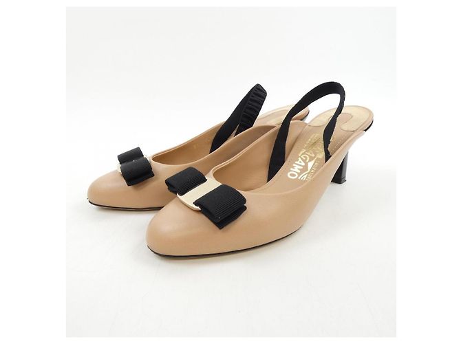 Décolleté Salvatore Ferragamo Nero Rosa - vista 3