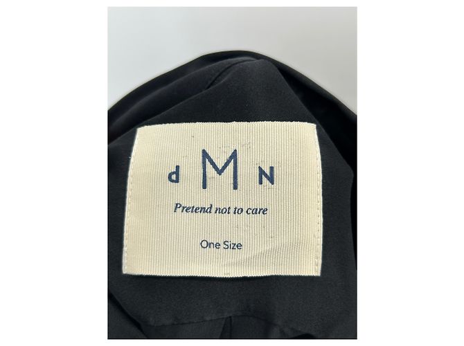 DMN Camicia in raso nera Nero - vista 5