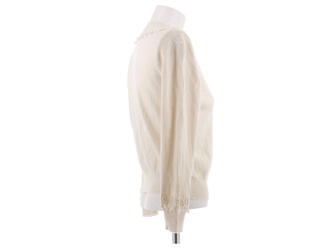 Barrie Creme-Cardigan aus Kaschmir mit Details Beige - Ansicht 3