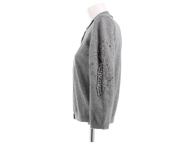 Barrie Grauer Kaschmir-Cardigan mit Details - Ansicht 4
