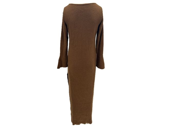 Autre Marque Vestido LINNEA LUND marrón de cachemira S Castaño - vista 2