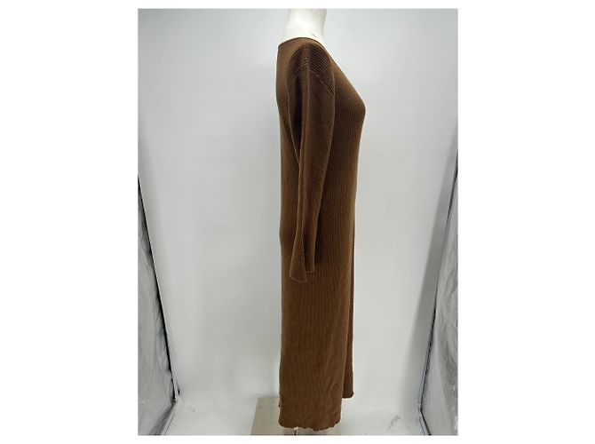 Autre Marque Vestido LINNEA LUND marrón de cachemira S Castaño - vista 4