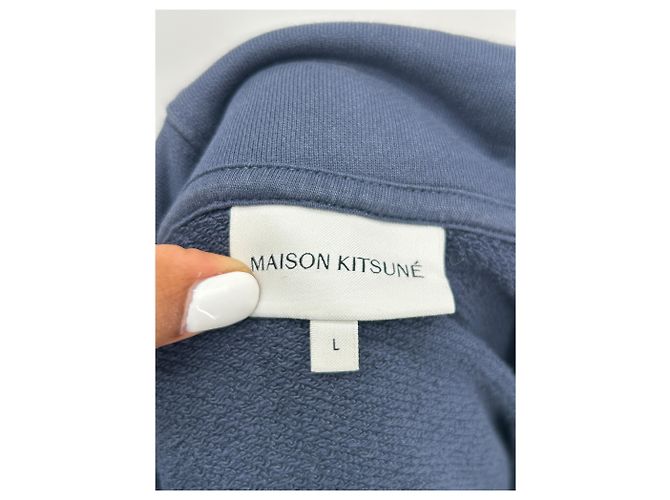 Autre Marque MAISON KITSUNÉ Sweatshirt aus Baumwolle Blau - Ansicht 3
