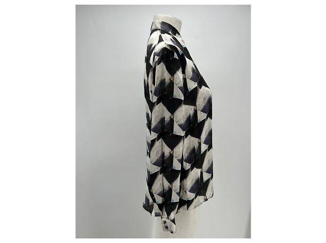 Autre Marque Camisa de seda con motivos negra THEYSKENS' THEORY Negro - vista 4