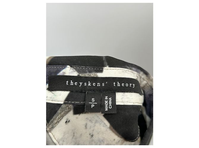 Autre Marque Camisa de seda con motivos negra THEYSKENS' THEORY Negro - vista 5