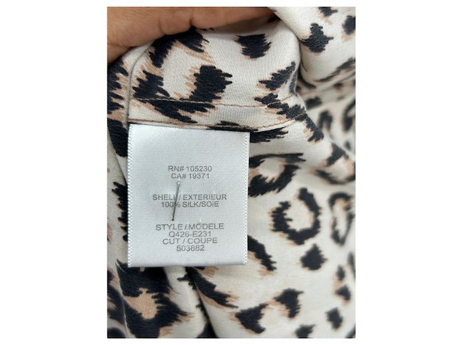 Camicia Equipment Leopardata in Seta Marrone XS - vista 6