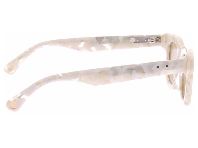 Autre Marque Sonnenbrille mit Marmorprint Beige - Ansicht 4