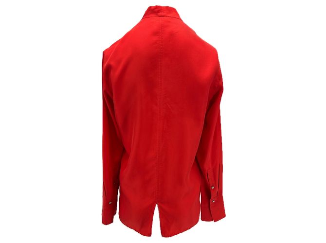 Rag & Bone Bluse aus roter Seide - Ansicht 2