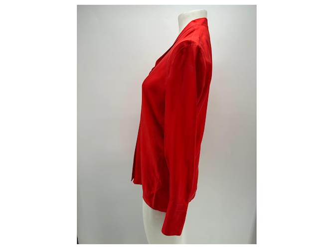 Rag & Bone Bluse aus roter Seide - Ansicht 3