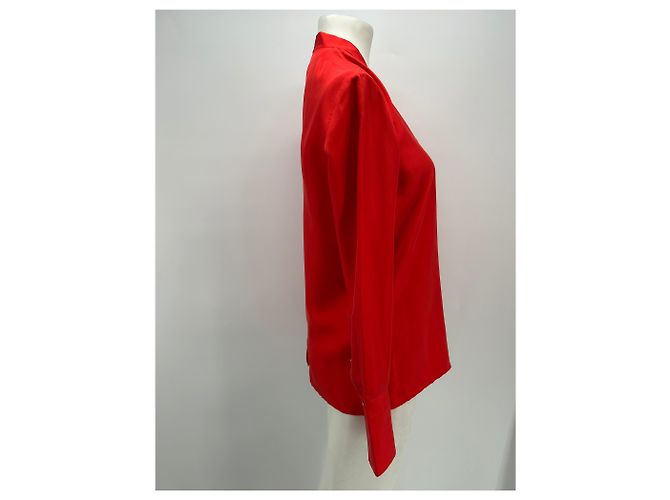 Rag & Bone Bluse aus roter Seide - Ansicht 4