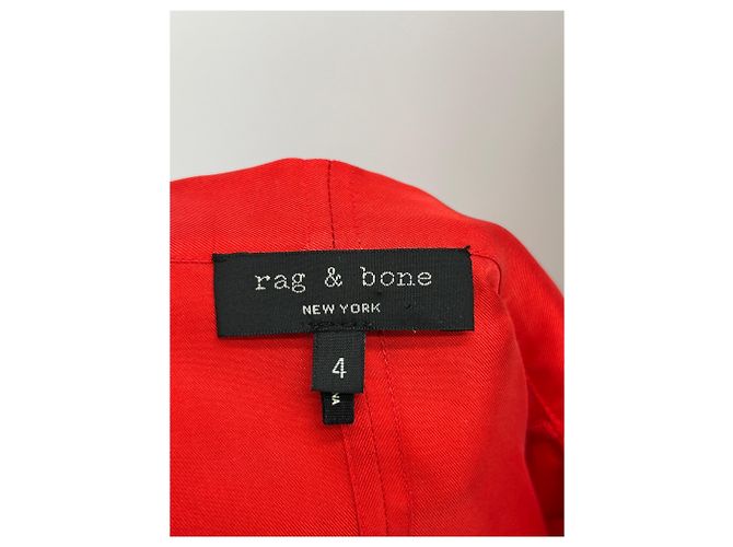 Rag & Bone Bluse aus roter Seide - Ansicht 5