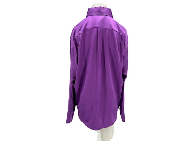 DMN Camisa de seda violeta Púrpura - vista 2