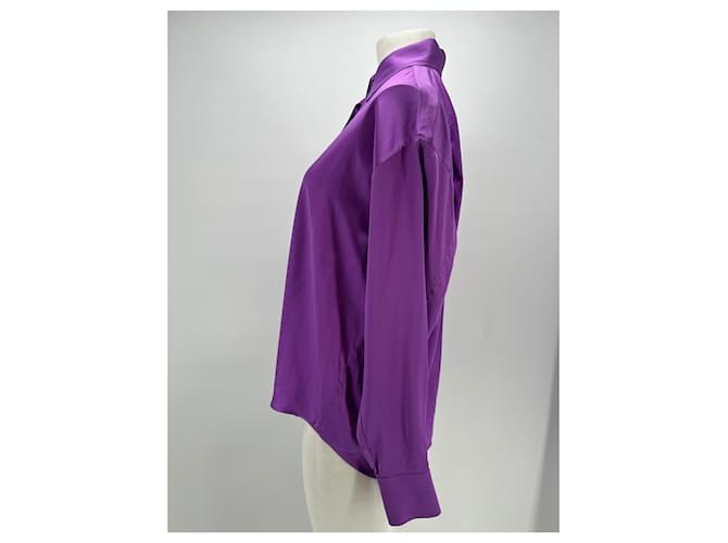 DMN Camisa de seda violeta Púrpura - vista 3