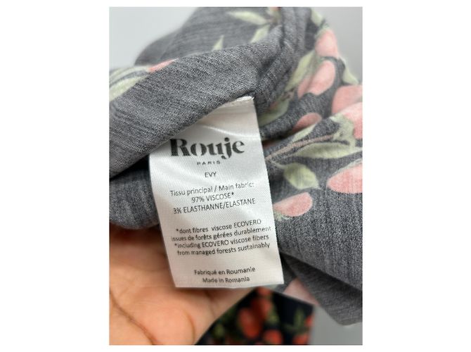 Rouje Blumenkleid Schwarz Viscose - Ansicht 6
