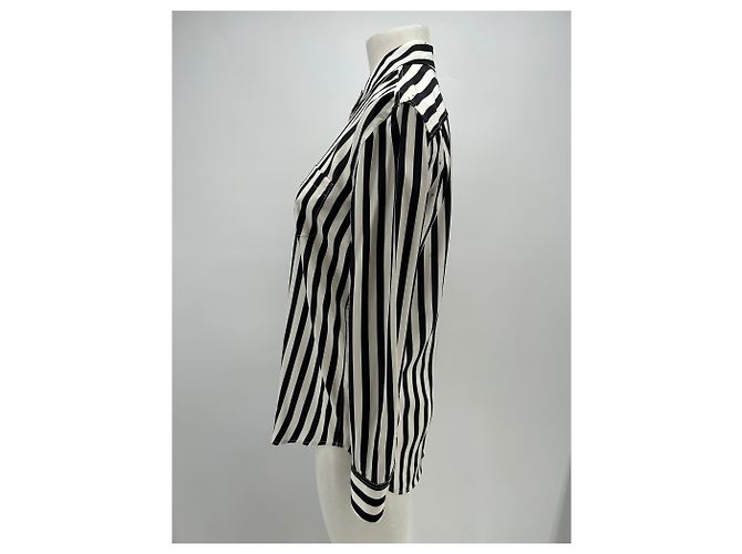 Camicia di seta a righe Equipment Nera XS Nero - vista 3