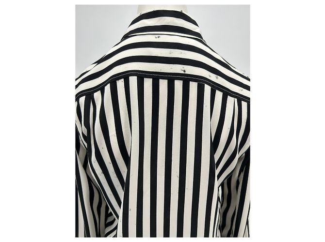 Camicia di seta a righe Equipment Nera XS Nero - vista 5