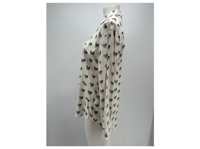 Equipment Camicia bianca con cuori Bianco - vista 3