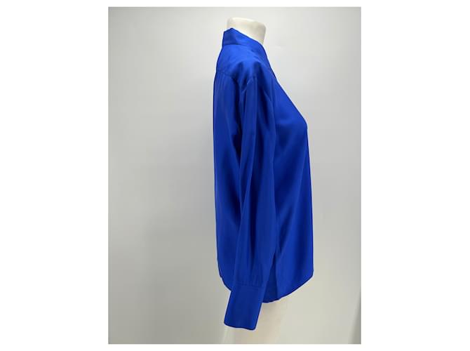 DMN Camicia di seta blu - vista 4