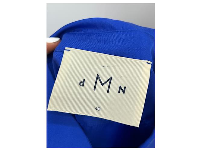 DMN Camicia di seta blu - vista 5