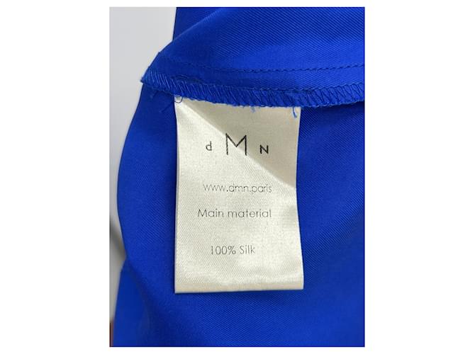 DMN Camicia di seta blu - vista 6