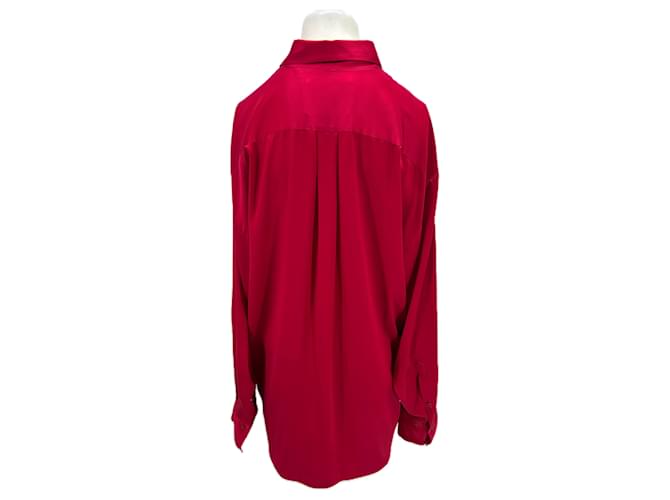 DMN Camisa de seda roja - vista 2