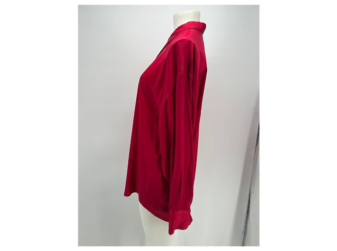 DMN Camisa de seda roja - vista 3