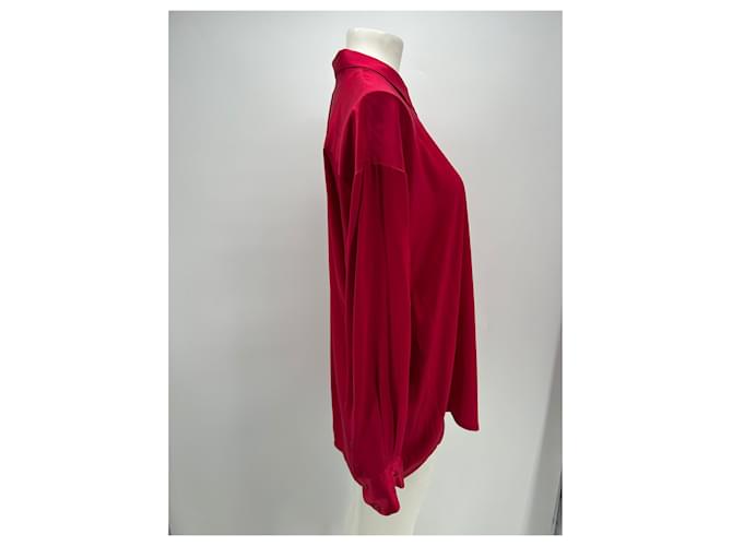 DMN Camisa de seda roja - vista 4