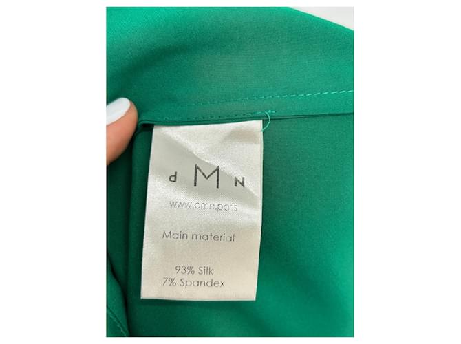 DMN Camisa de seda verde - vista 6