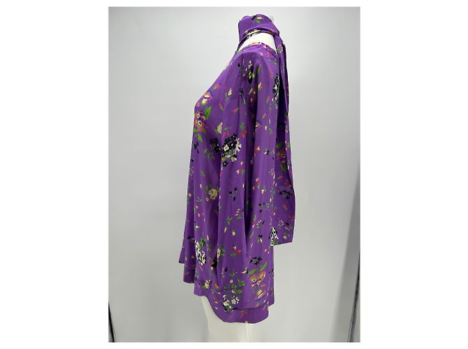 Zadig & Voltaire Violettes Top mit Blumenmuster Lila - Ansicht 3