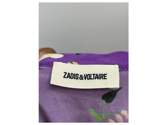Zadig & Voltaire Violettes Top mit Blumenmuster Lila - Ansicht 5