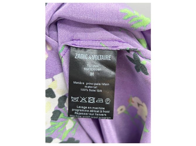 Zadig & Voltaire Violettes Top mit Blumenmuster Lila - Ansicht 6