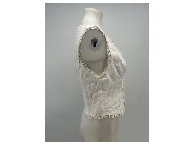 Top de lino blanco Reformation - vista 4